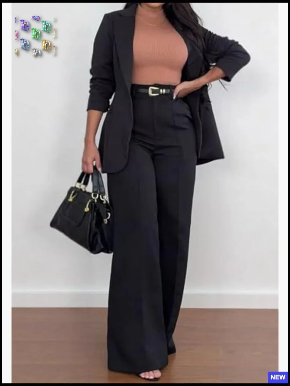 High Waisted Wide Leg Pleated Dress Pants Business Casual Office Slacks Trousers